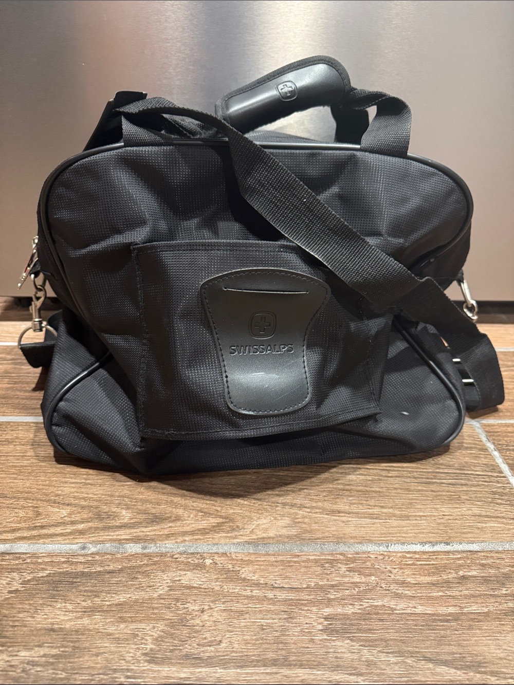 Black Laptop Messenger Bag with Padded Compartment
